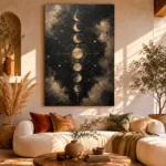 Celestial Lunar Map Moon Phase Wall Art Canvas Print - Image 10