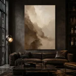 Ivory Rift Textured Abstract Wall Art Canvas Print - Image 3