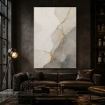 Gilded Kintsugi Stone Gold Abstract Wall Art Canvas Print - Image 3