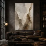 Vertical Stone Vein Textured Abstract Wall Art Canvas Print - Image 3