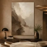 Ivory Rift Textured Abstract Wall Art Canvas Print - Image 4