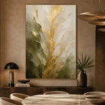 Verdant Gilded Bloom Gold Abstract Wall Art Canvas Print - Image 4