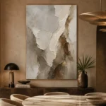 Vertical Stone Vein Textured Abstract Wall Art Canvas Print - Image 4