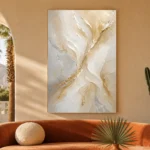 Gilded Veil Gold Abstract Wall Art Canvas Print - Image 5