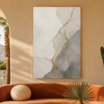 Gilded Kintsugi Stone Gold Abstract Wall Art Canvas Print - Image 5