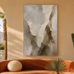 Vertical Stone Vein Textured Abstract Wall Art Canvas Print - Image 5