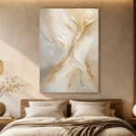 Gilded Veil Gold Abstract Wall Art Canvas Print - Image 6