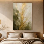 Verdant Gilded Bloom Gold Abstract Wall Art Canvas Print - Image 6