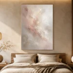 Blush Ivory Neutral Abstract Wall Art Canvas Print - Image 6