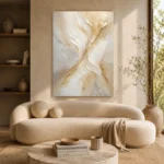 Gilded Veil Gold Abstract Wall Art Canvas Print - Image 7