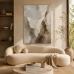 Vertical Stone Vein Textured Abstract Wall Art Canvas Print - Image 7