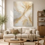 Gilded Veil Gold Abstract Wall Art Canvas Print - Image 8