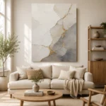 Gilded Kintsugi Stone Gold Abstract Wall Art Canvas Print - Image 8