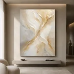 Gilded Veil Gold Abstract Wall Art Canvas Print - Image 9