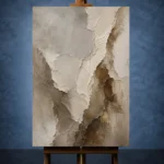 Vertical Stone Vein Textured Abstract Wall Art Canvas Print - Image 12
