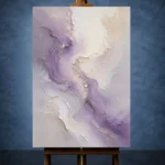 Lavender Veil Fluid Abstract Wall Art Canvas Print