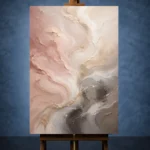 Blush Stone Flow Fluid Abstract Wall Art Canvas Print