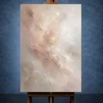 Blush Ivory Neutral Abstract Wall Art Canvas Print