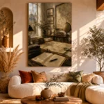 Antique Map Study Office Wall Art Canvas Print - Image 11
