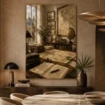 Antique Map Study Office Wall Art Canvas Print - Image 5