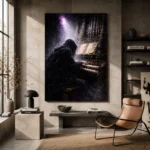 Cathedral Organist Music Wall Art Canvas Print styled in a refined interior