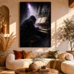 Cathedral Organist Music Wall Art Canvas Print showcased in an elegant minimalist interior