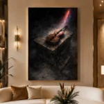 Chiaroscuro Violin Music Wall Art Canvas Print - Image 3