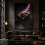 Chiaroscuro Violin Music Wall Art Canvas Print - Image 2