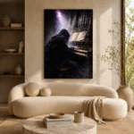 Cathedral Organist Music Wall Art Canvas Print showcased in an elegant minimalist interior