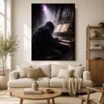Cathedral Organist Music Wall Art Canvas Print showcased in an elegant minimalist interior