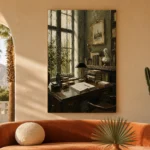 Scholar Study Office Wall Art Canvas Print - Image 6