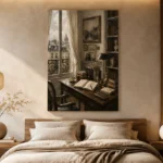 Parisian Study Office Wall Art Canvas Print - Image 7
