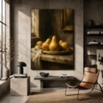 Golden Pear Dining Room Wall Art Canvas Print - Image 2