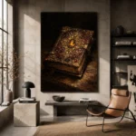 Ornate Antique Book Dark Academia Wall Art Canvas Print - Image 2