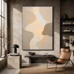 Ivory Flow Minimalist Wall Art Canvas Print - Image 2