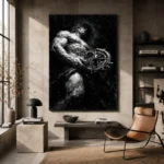 Atlas Monochrome Wall Art Canvas Print - Image 2