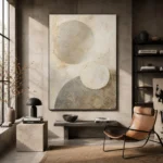 Textured Stone Wabi Sabi Wall Art Canvas Print - Image 2