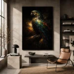 Emerald Parrot Animal Wall Art Canvas Print - Image 4