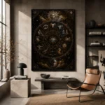 Zodiac Wheel Astrology Wall Art Canvas Print - Image 2