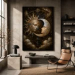 Sun and Moon Astrology Wall Art Canvas Print - Image 2