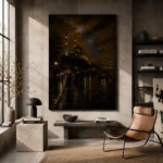 Istanbul Bosphorus Mosque Cinematic Cityscapes Canvas Print - Image 2