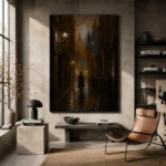 Foggy Victorian Alley Cinematic Cityscapes Canvas Print - Image 2