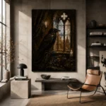 Midnight Raven Gothic Wall Art Canvas Print - Image 2
