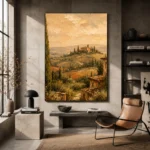 Tuscan Villa Path Landscape Wall Art Canvas Print - Image 2