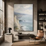 Coastal Cliff Landscape Wall Art Canvas Print - Image 2