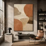 Terracotta Clay Wabi Sabi Wall Art Canvas Print - Image 2