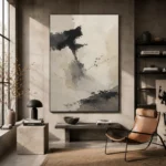Ink Wash Wabi Sabi Wall Art Canvas Print - Image 2