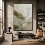 Sage Moss Wabi Sabi Wall Art Canvas Print - Image 2