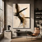 Black Arc Minimalist Wall Art Canvas Print - Image 2