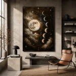Moon Phases Astrology Wall Art Canvas Print - Image 2
